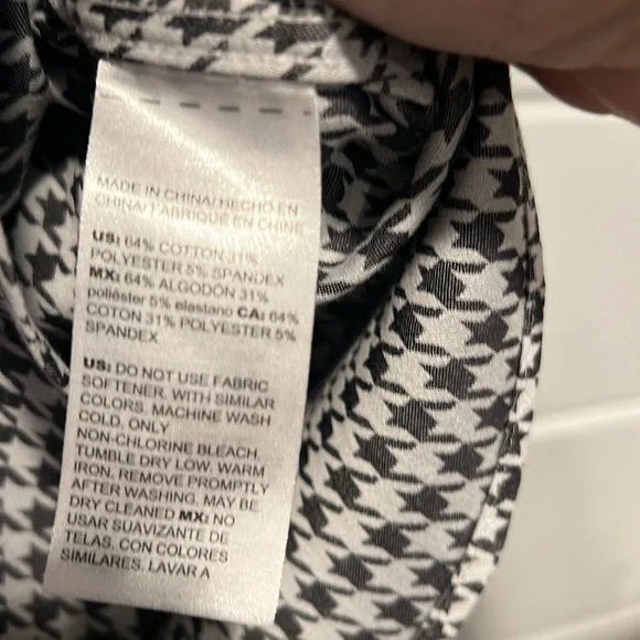 Chico’s houndstooth blouse, size -3 - Picture 9 of 11